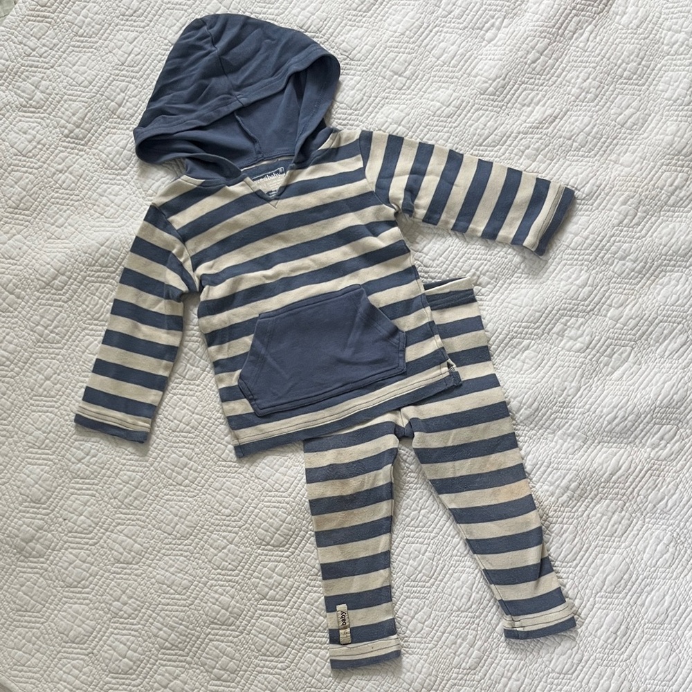 L'ovedbaby Striped Hoodie and Pants Set